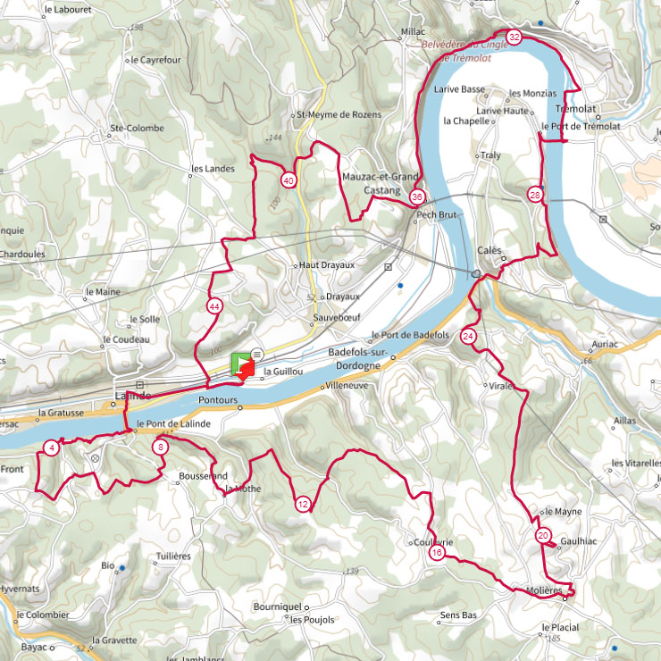Parcours Trail des Bastides 2022